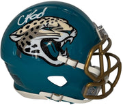 Chris Rodriguez signed Jaguars Rivalries mini helmet side view