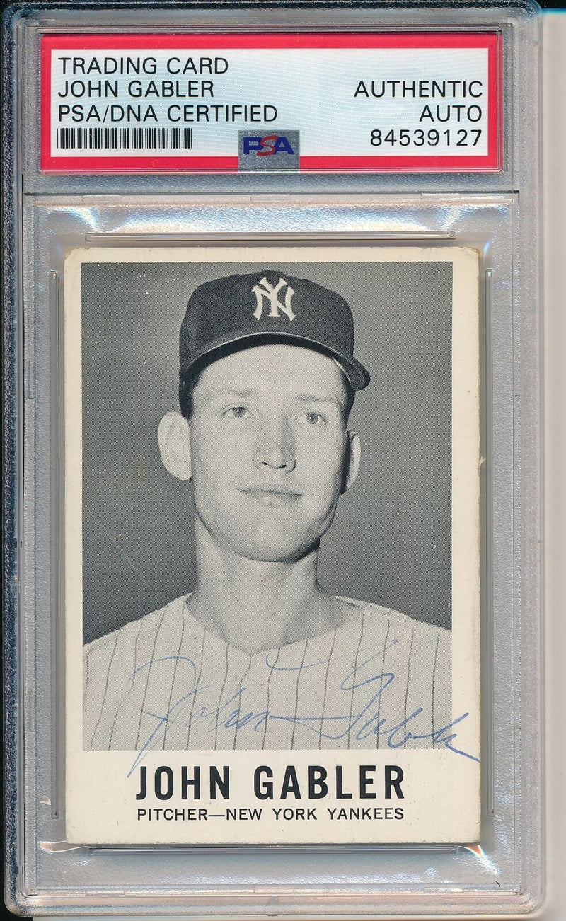 John Gabler Yankees Signed/Autographed 1960 Leaf Card #62 PSA/DNA 166807