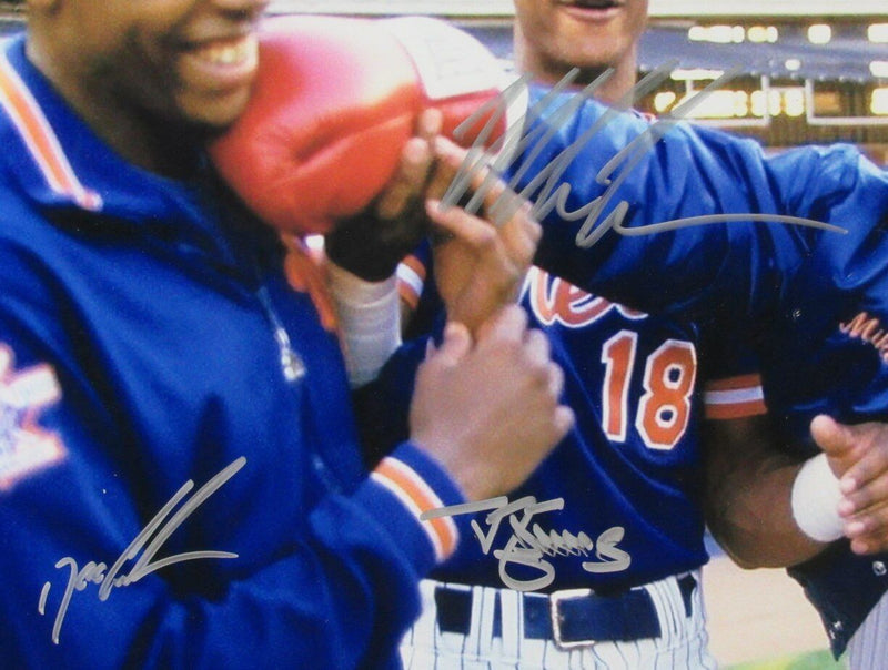 Gooden/Darryl Strawberry/Mike Tyson Signed  16x20 Photo Mets Framed JSA 180512