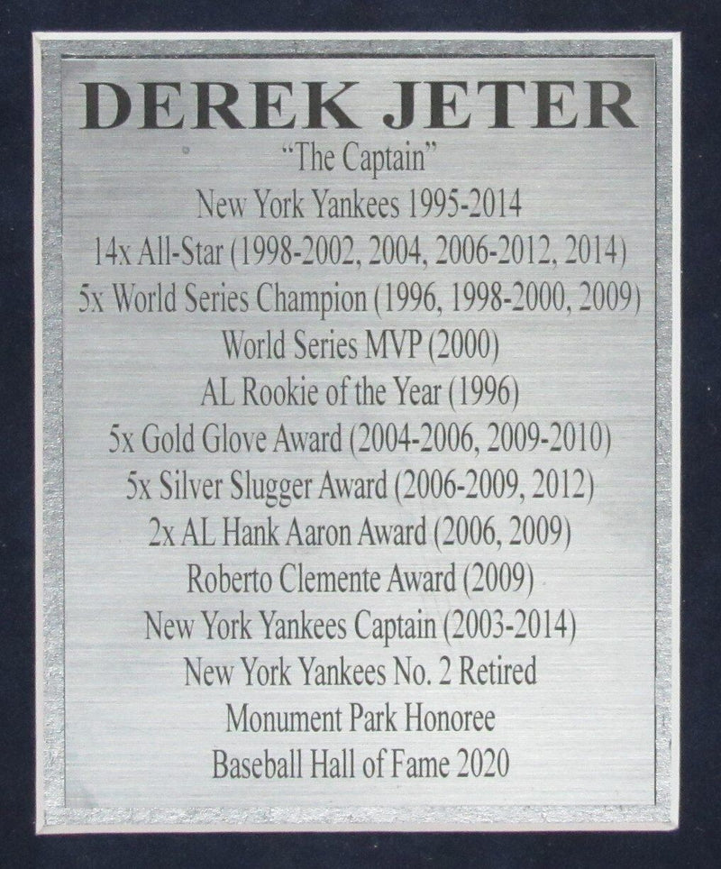 Derek Jeter HOF 8x10 Photo Collage with HOF Patch Yankees Framed 177205