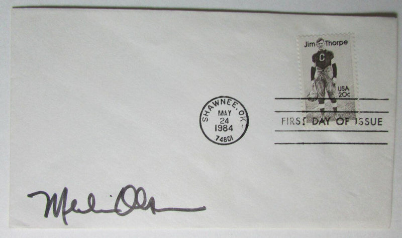 Melin Olsen LA Rams  Signed 1984 FDC First Day Cover  HOF Jim Thorpe   147510