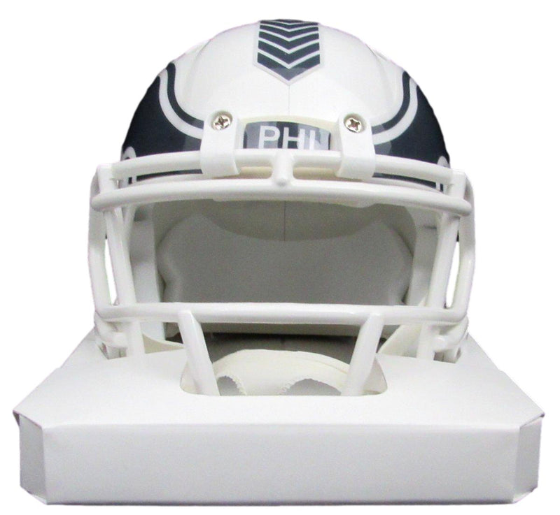 Saquon Barkley Signed/Auto White Salute to Service Mini Helmet Beckett 192930