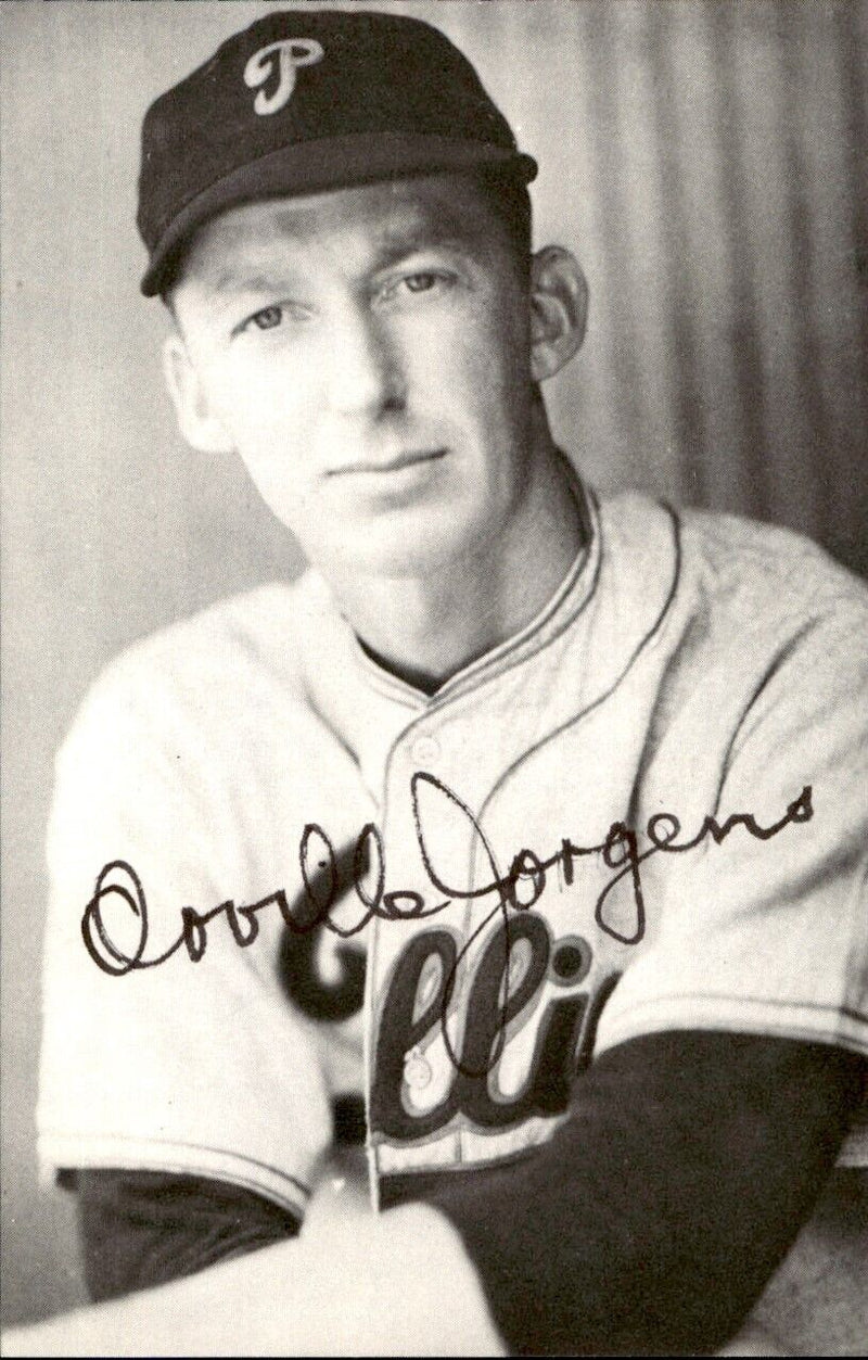 Orville Jorgens Phillies d. 1992 Signed/Autographed 3x5  Photo 178496