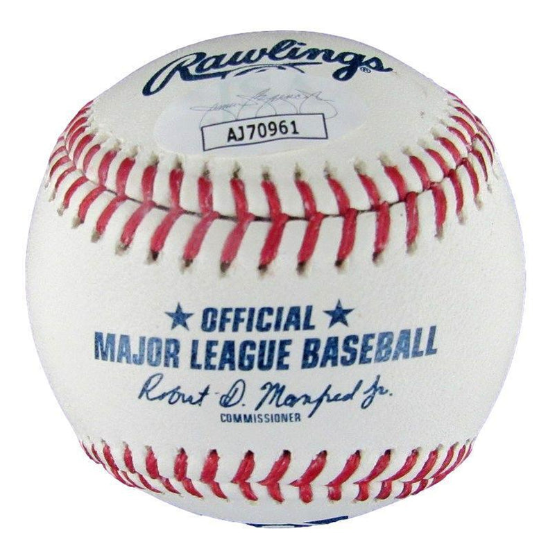 Denny McLain Autographed 6 Inscriptions OML Baseball Tigers JSA 180859
