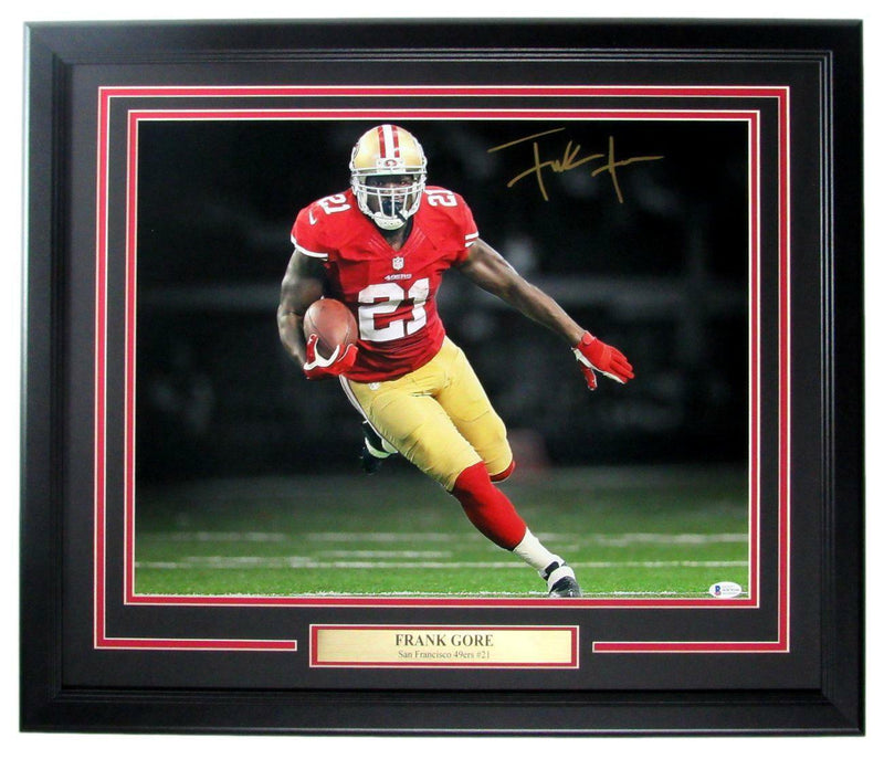 Frank Gore San Francisco 49ers Signed/Auto 16x20 Photo Framed  Beckett 158961