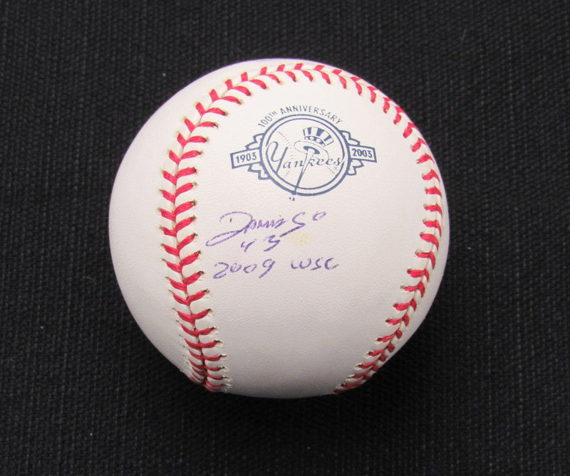 Damaso Marte Signed/Auto Yankees 100th OML Baseball JSA Inscr 186616
