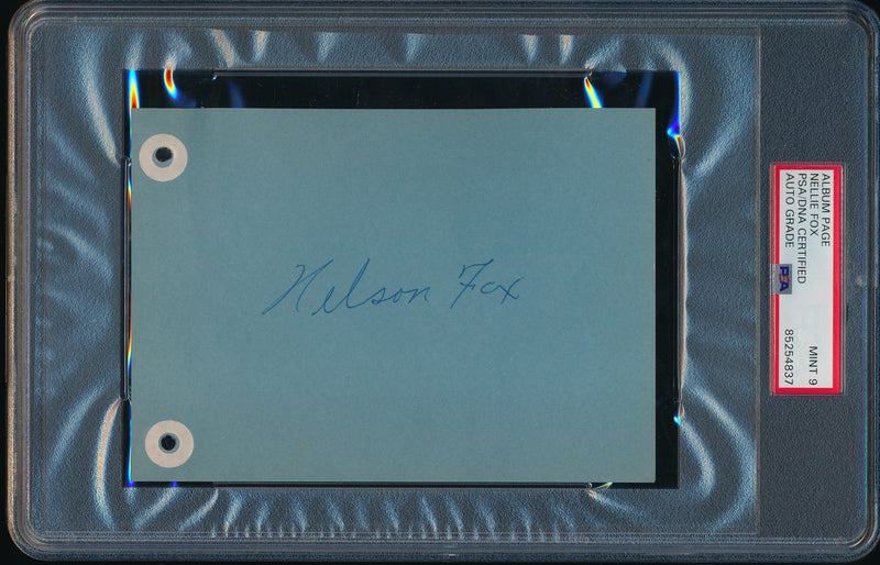 Nellie Fox HOF Signed/Auto 6x4.5 Album Page White Sox PSA/DNA MINT 9 190274
