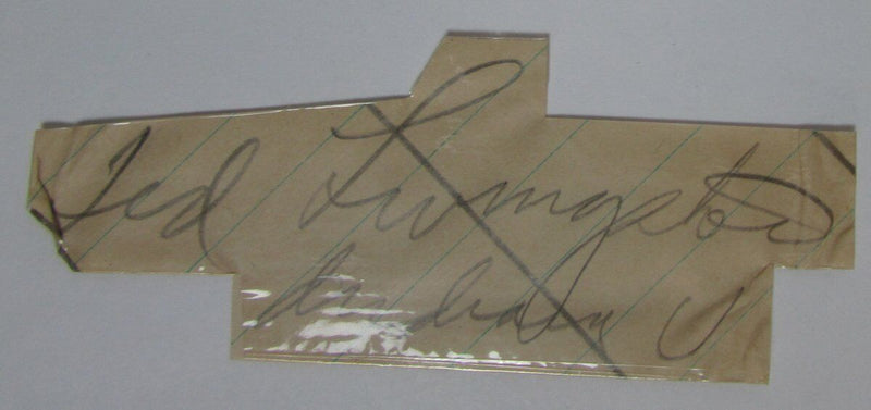 Ted Livingston d.1984 Indiana Univ./Cleveland Rams Signed Cut PSA/DNA 145807