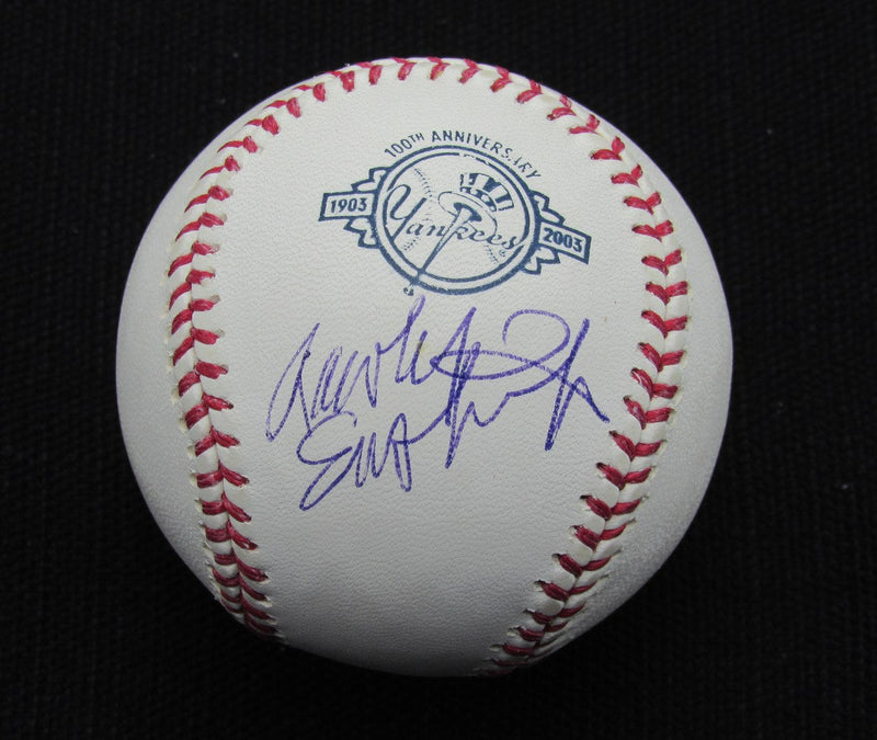 Rawly Eastwick Signed/Auto Yankees 100th OML Baseball JSA 186622