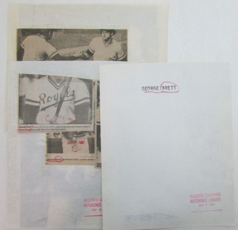 Lot of 8 George Brett Kansas City Royals 1980's-90's News Wire Photos 157378
