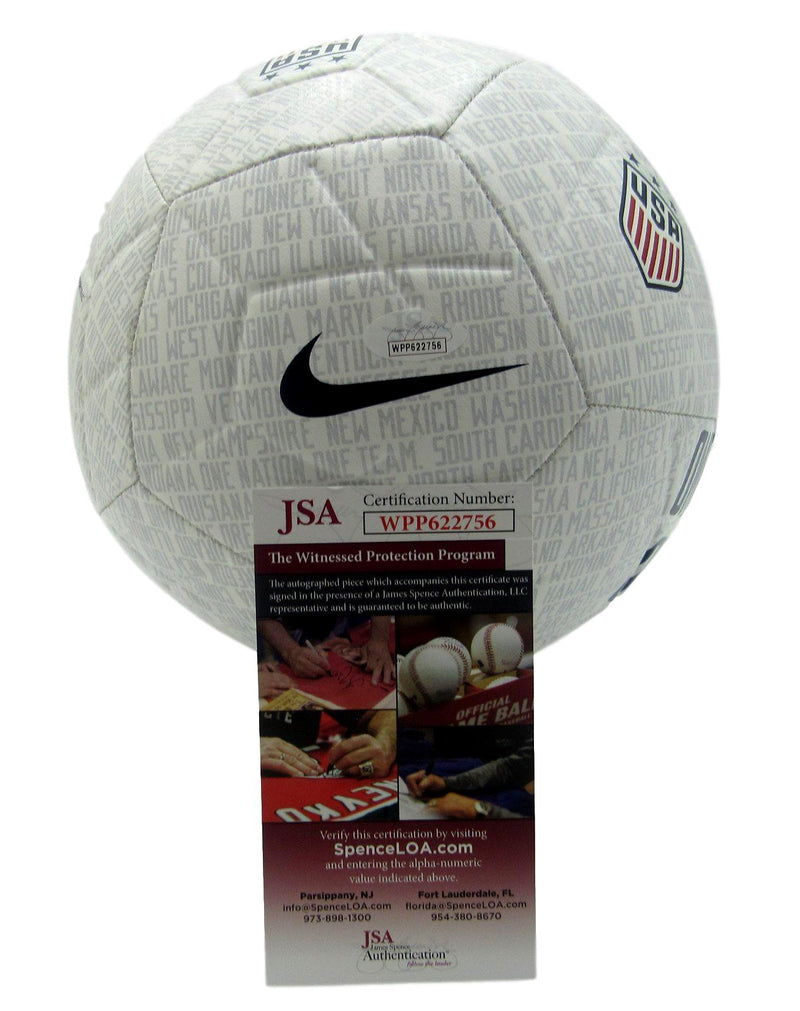 Alyssa Naeher USA Women's Soccer Team Signed Nike White Soccer Ball JSA 145818