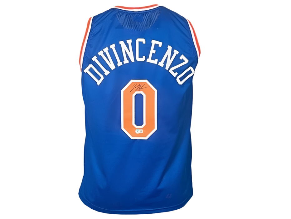 Donte Divincenzo Signed Custom New York Blue Basketball Jersey (Beckett)