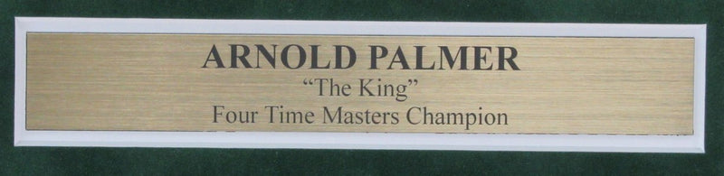 Arnold Palmer Signed/Auto Masters Pin Flag w/ Card Collage Framed PSA/DNA 191608