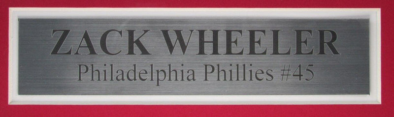Zack Wheeler Autographed Baseball Jersey Philadelphia Phillies Framed Fanatics