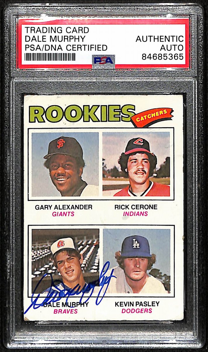 Dale Murphy Braves Signed/Auto 1977 Topps Rookie Card #476 PSA/DNA 193419