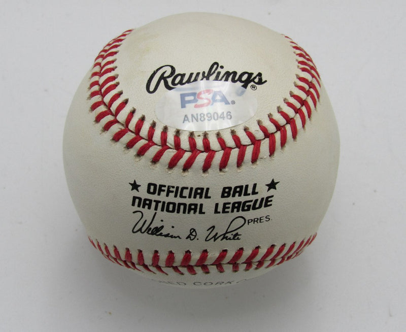 Ernie Banks HOF Signed/Autographed ONL Baseball Chicago Cubs PSA/DNA 191694