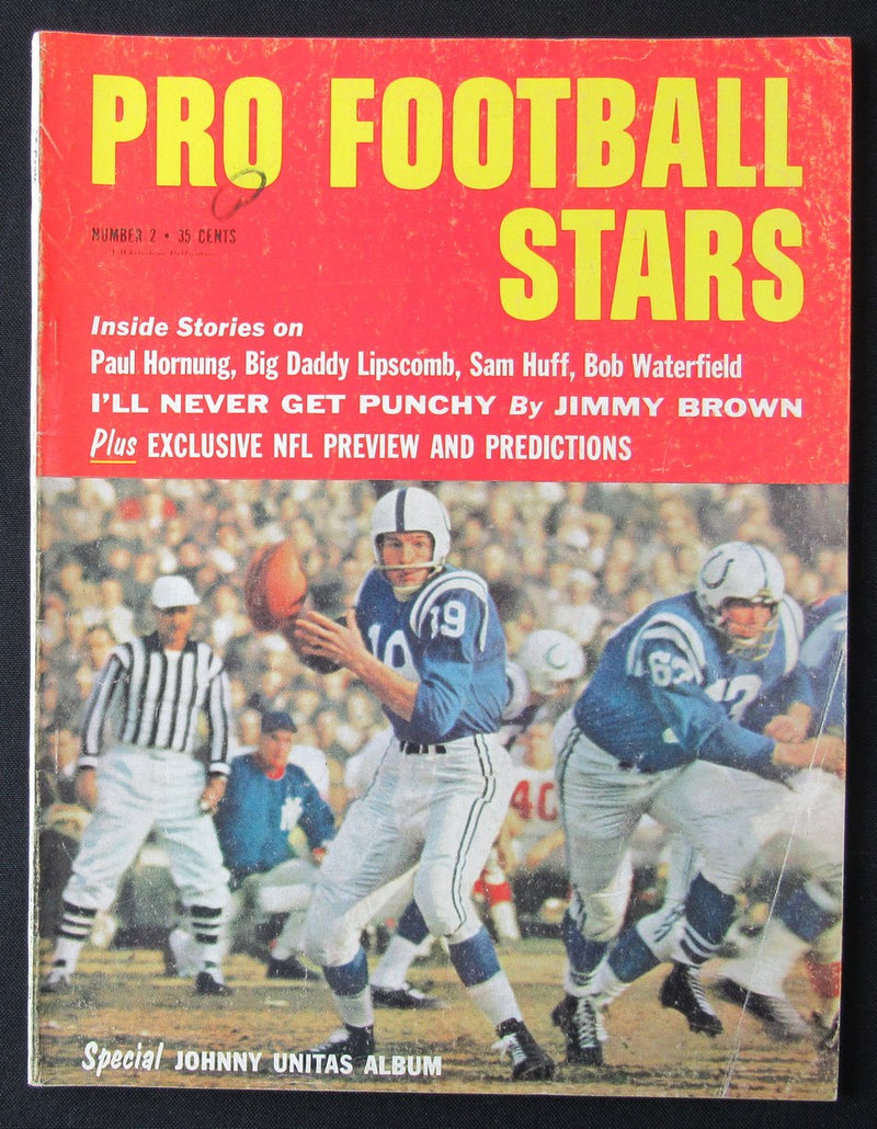 1960 Pro Football Stars Magazine Johnny Unitas Baltimore Colts on Cover 190402