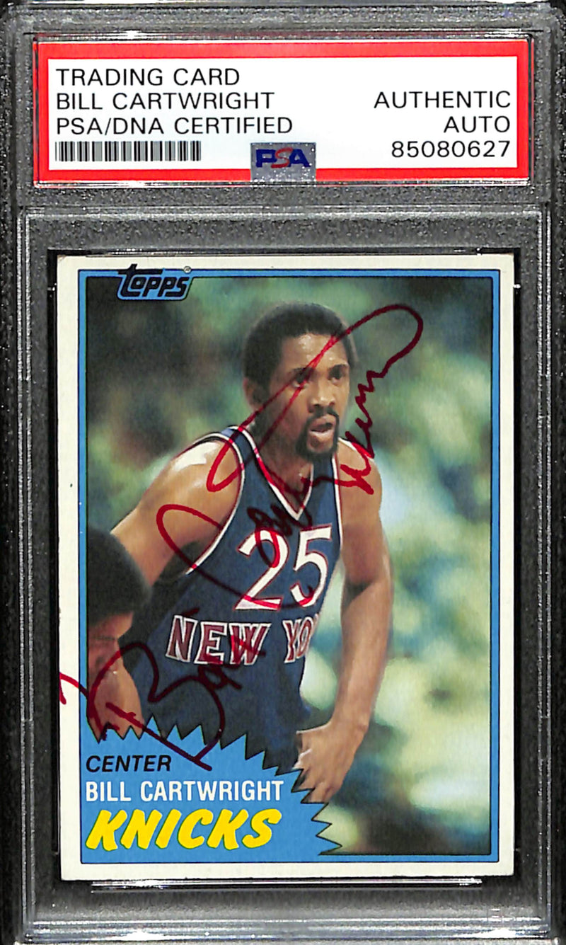 Bill Cartwright Signed 1981 Topps Card #26 New York Knicks PSA/DNA 185742