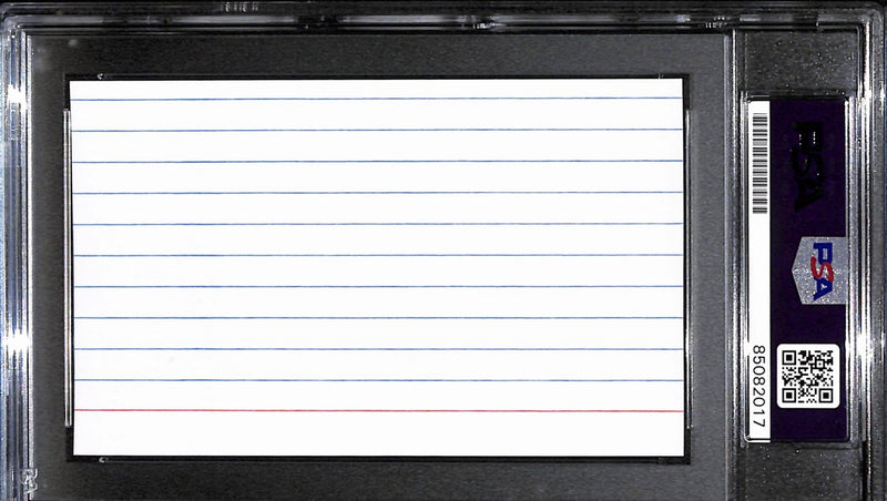 Jack Buck HOF Autographed 3x5 Index Card Sportscaster Cardinals PSA/DNA 184802