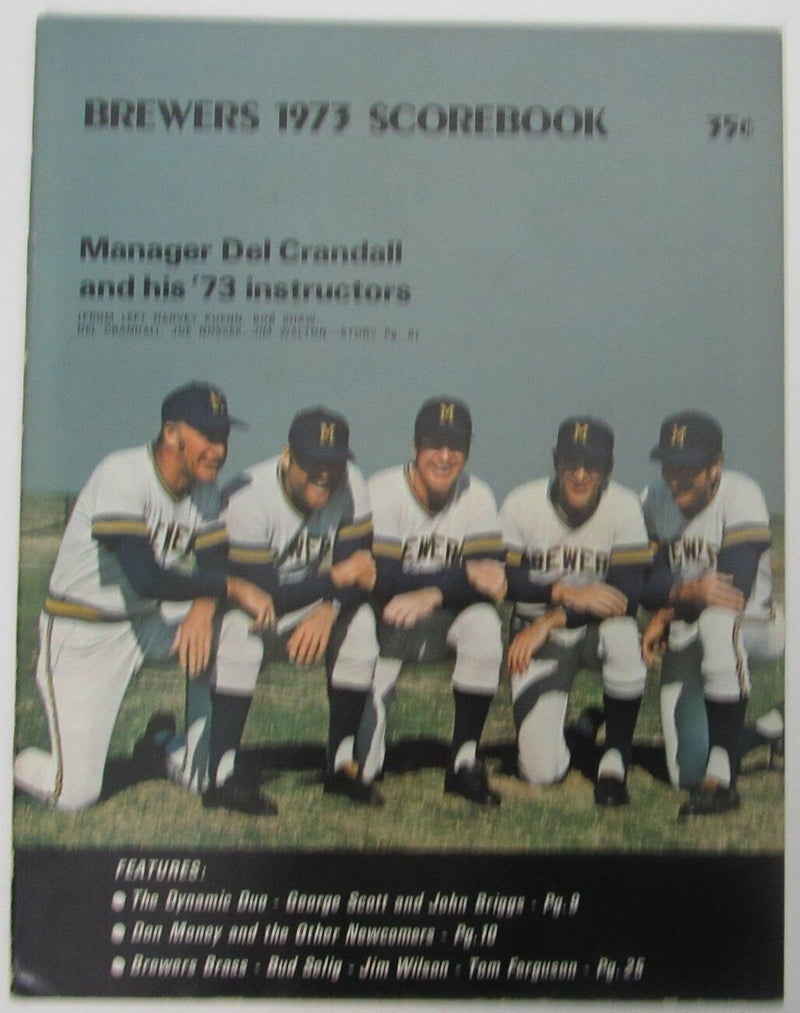 1973 Milwaukee Brewers vs. Oakland A's Official Program '73 Instructors 153257