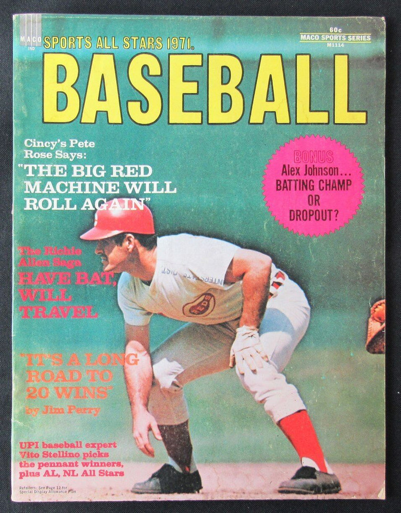 1971 Baseball Magazine Sports All Stars Pete Rose Cincinnati Reds on Cover