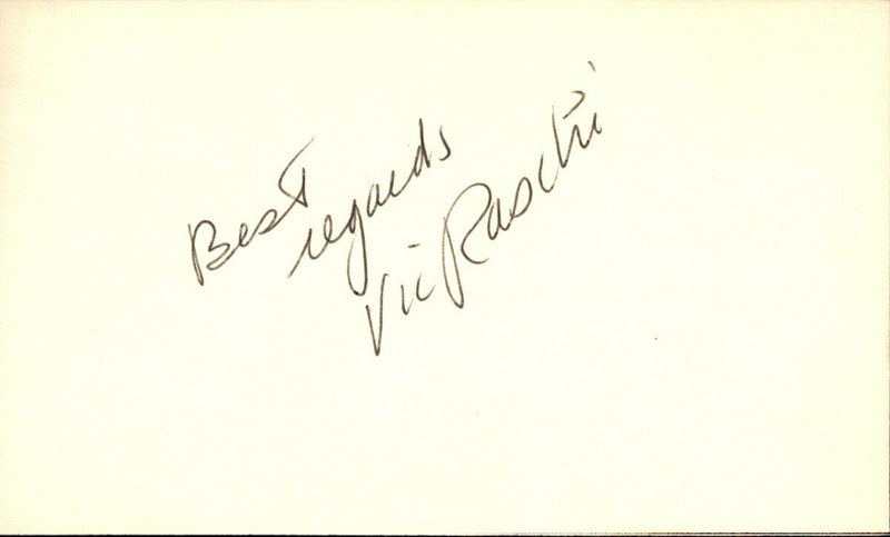 Bob "Hawk" Taylor Braves/Mets d.2012 Signed/Autographed 3x5 Index Card162469