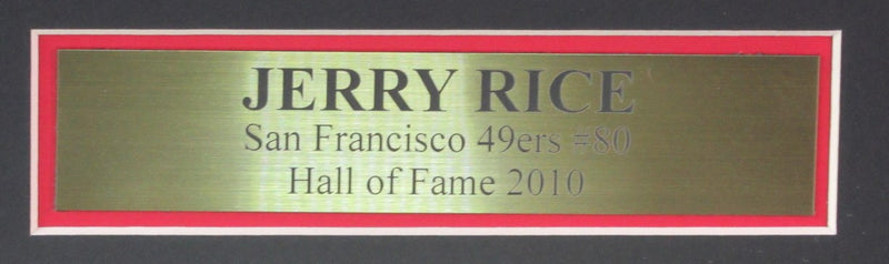 Jerry Rice HOF Signed Red Mitchell & Ness Jersey 49ers Framed Fanatics 193301