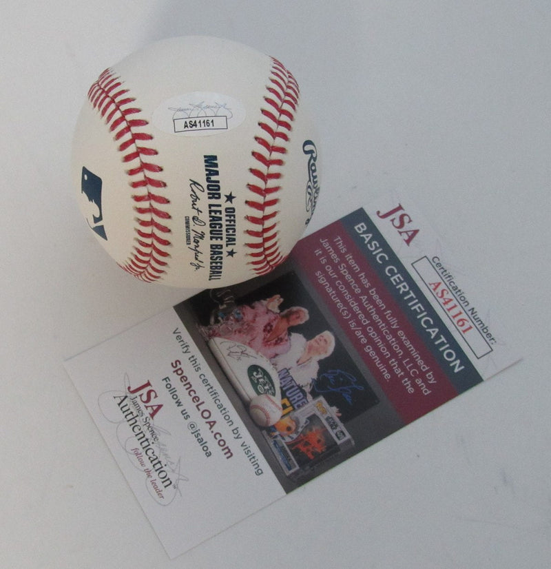 Denny McLain Autographed/Inscribed OML Baseball Tigers JSA 189359