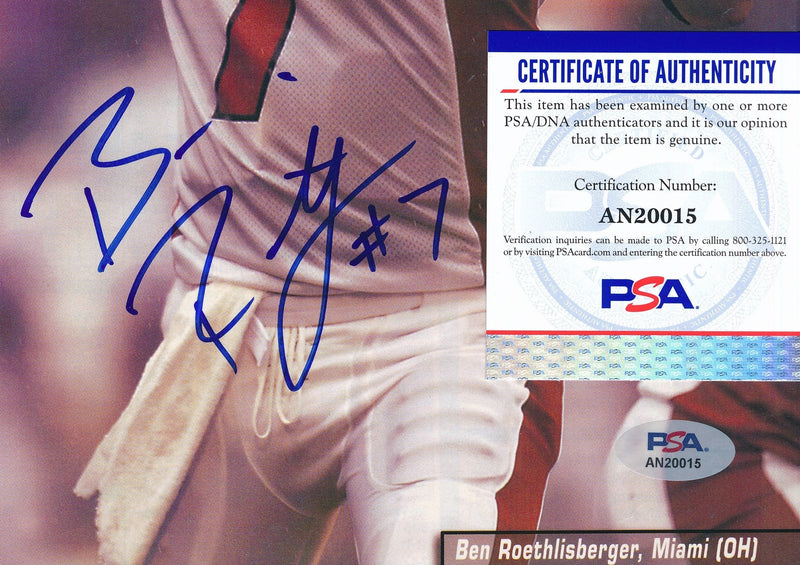 Ben Roethlisberger Signed 8x10 Magazine Photo Miami (Ohio)  PSA/DNA 188152