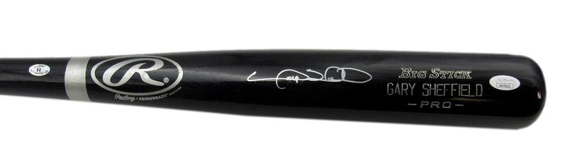 Gary Sheffield Signed/Auto Rawlings Big Stick Black Bat L.A. Dodgers JSA 192220