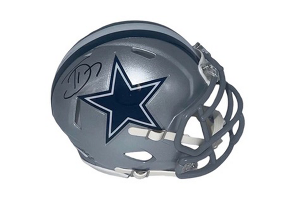 Trevon Diggs Dallas Cowboys Autographed Speed Mini Helmet JSA