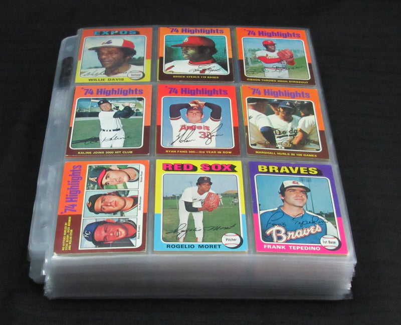 1975 Topps Baseball Card Complete Set (1-660) Brett (RC) Yount (RC) Aaron 191953