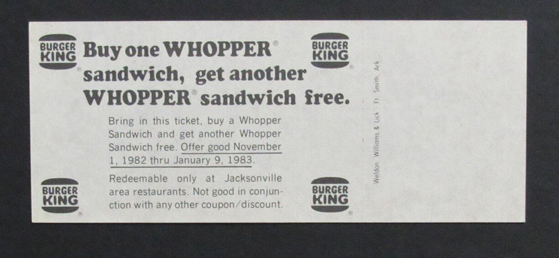 1982 Gator Bowl Football Game Full Ticket West Virginia vs. Florida State