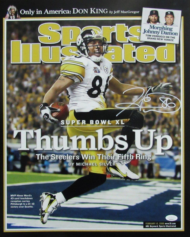 Hines Ward  Autographed 16x20 Sports Illustrated Photo Steelers JSA