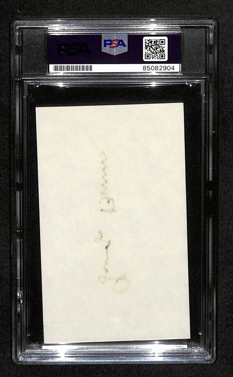 George Burns Signed 3x5 Index Card Comedian, Actor, Writer PSA/DNA 184349