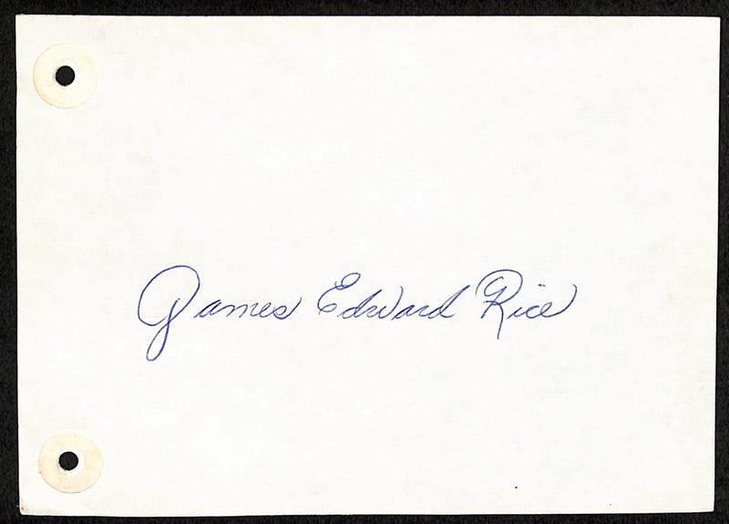 James Edward Jim Rice HOF Signed/Auto Vintage 4X6 Album Page Red Sox 191567