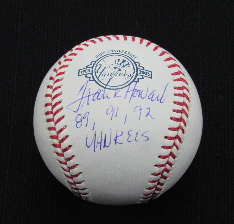 Frank Howard Signed/Auto Yankees 100th OML Baseball MAB Inscr 187104