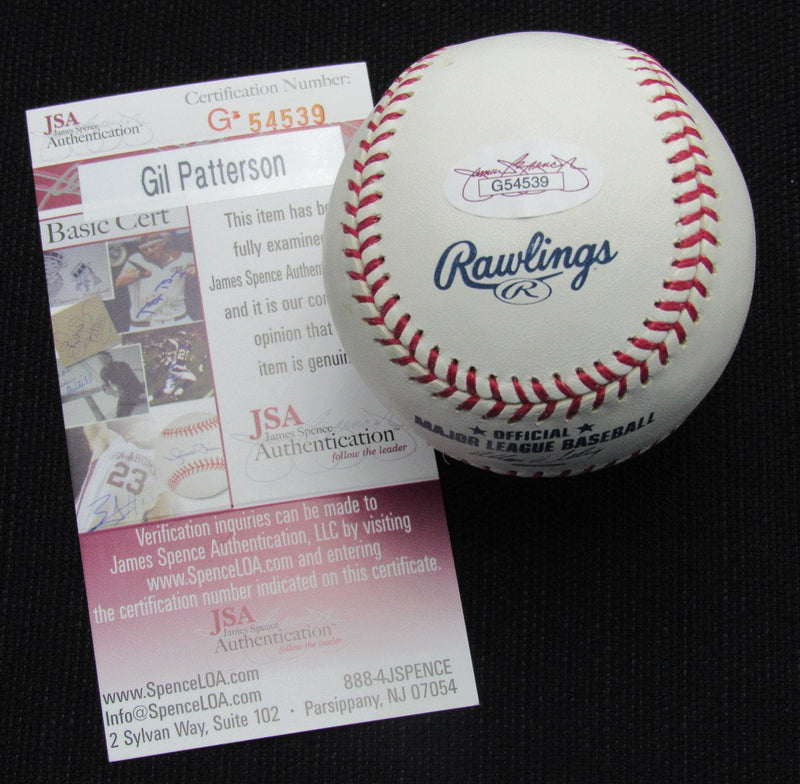 Gil Patterson Signed/Auto Yankees 100th OML Baseball JSA Inscr  186941