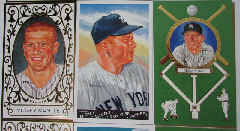 Perez-Steele Master Works Series Baseball HOF Limited Edit Postcards Mantle Mays