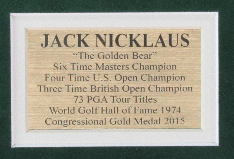Jack Nicklaus Signed/Auto Trading Card with Photo Collage Framed PSA/DNA 192643