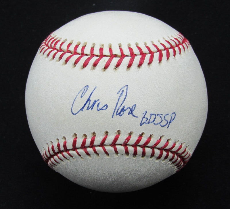 Chris Rose Autographed OML Baseball Broadcaster