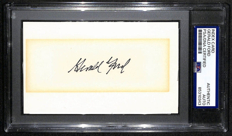 Gerald Ford Signed/Autographed Cut on 3x5 Card Former President PSA/DNA 190612