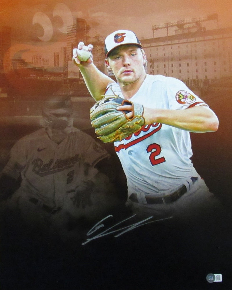 Gunnar Henderson Autographed 16x20 Photo Baltimore Orioles Beckett 181183