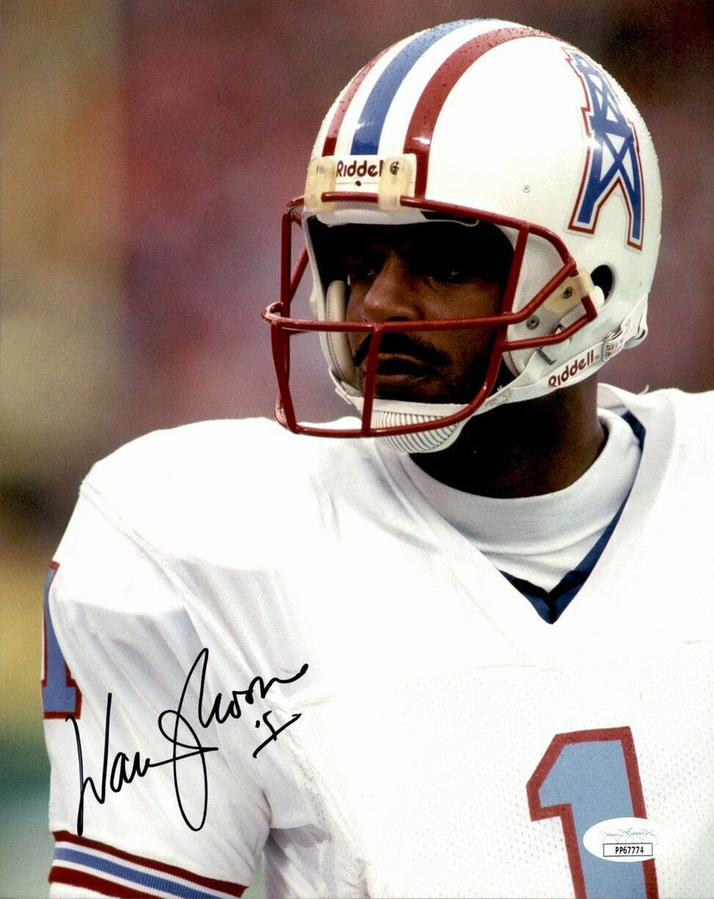 Warren Moon HOF Houston Oilers Signed/Autographed  8x10 Photo JSA 162155