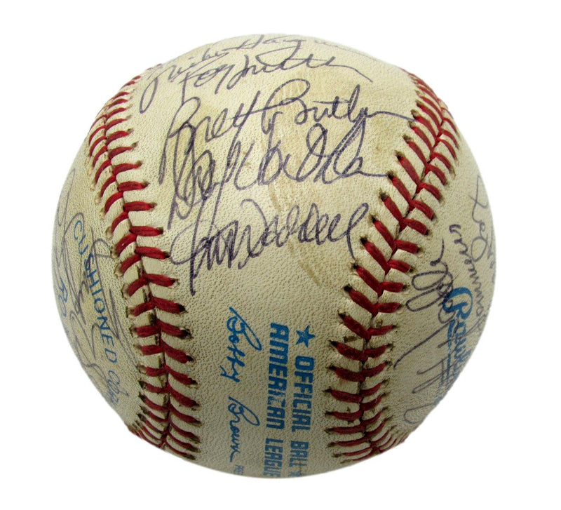 1985 Cleveland Indians Team Autographed by 24 Jacoby Butler OAL Baseball 182803