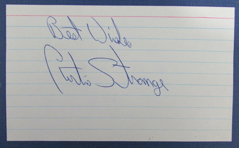 Curtis Strange PGA Signed 3x5 Index Card 127059
