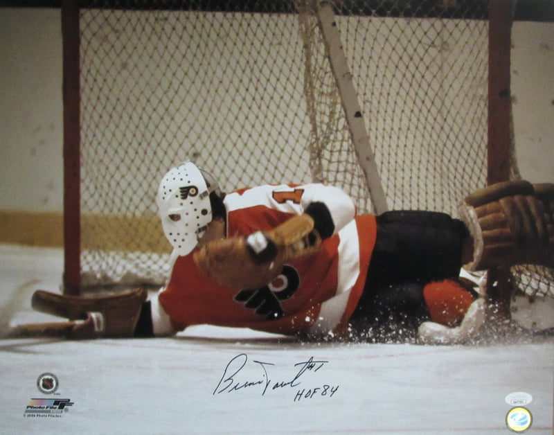 Bernie Parent HOF Signed/Inscribed 16x20 Photo Philadelphia Flyers JSA 191279