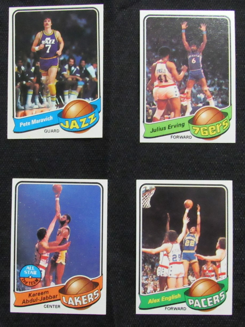 1979-80 TOPPS Basketball Complete Set (132) Erving Maravich Abdul-Jabbar 190308
