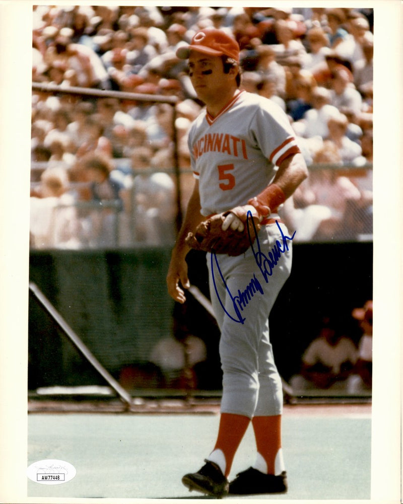 Johnny Bench HOF Signed/Autographed 8x10 Photo Cincinnati Reds JSA 191536