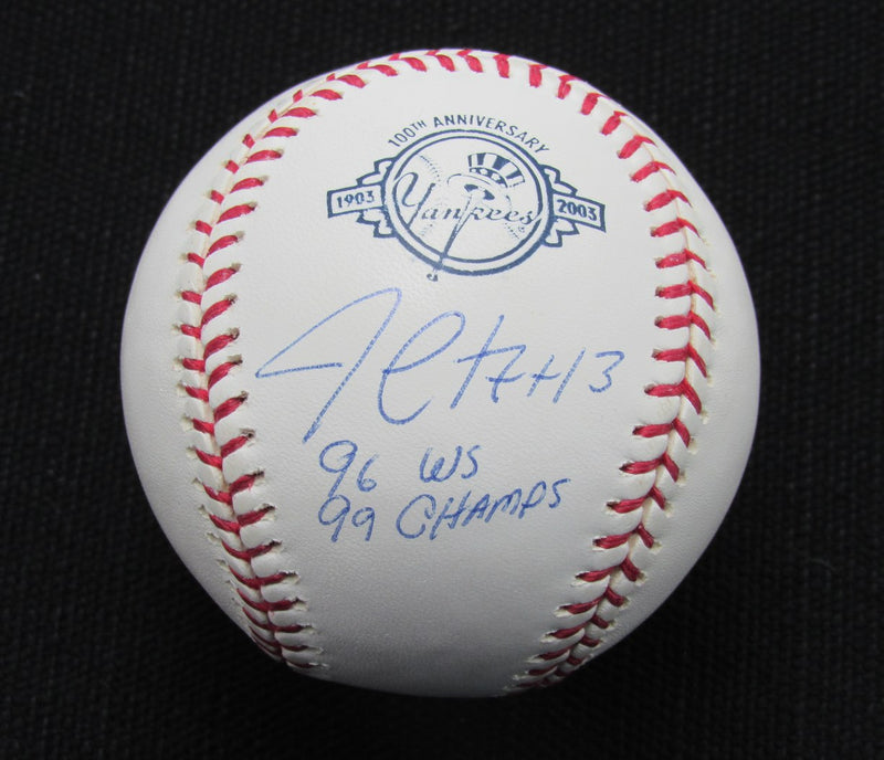 Jim Leyritz Signed/Auto Yankees 100th OML Baseball MAB Inscr 187026